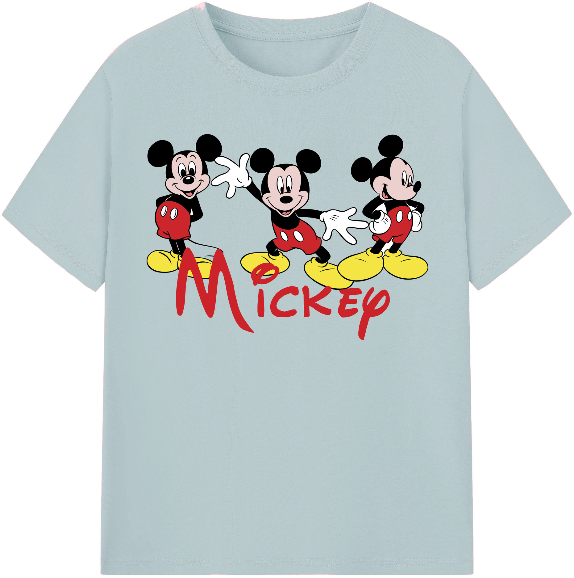 （画像用） ミッキーマウス Mickey Mouse 綿100％半袖Tシャツ（フロントプリント）